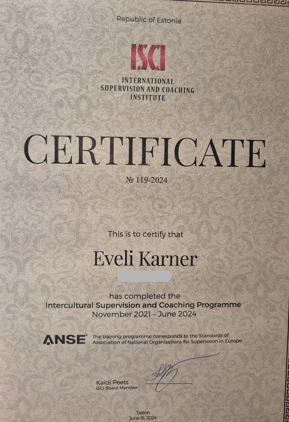 ISCI ANSE Certificate